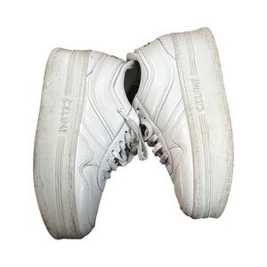 Celine BLOCK SNEAKERS WITH WEDGE OUTSOLE IN CALFSKIN size 38